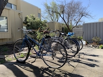 Bikes parked outside of unit